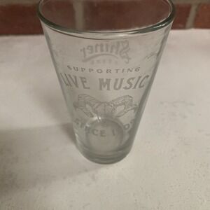 RARE Shiner Bock Beer Supporting Live Music Advertising Pilsner Drinking Glass